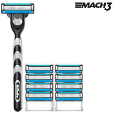 Бритвенный станок Gillette Mach3 + 8 сменных кассет Mach3