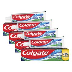 Комплект Colgate зубная паста Тройное Действие Натуральная мята 150 мл х 4 шт.