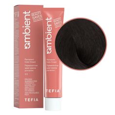 Крем-краска для волос Tefia Ambient 30 Темный брюнет натуральный перманентная 60 мл