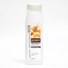 Шампунь для волос питательный ECOandVIT SOS Яичный с медом, 400 мл