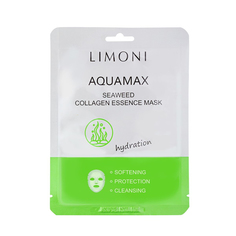 Тканевая маска Limoni Aquamax Seaweed Collagen Essence с водорослями и коллагеном