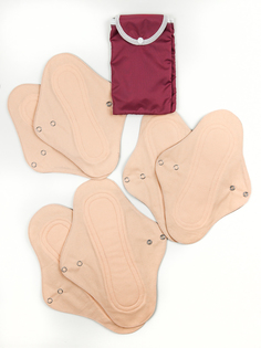 Прокладки Cycle Recycle для менструации многоразовые персиковый цвет 6 шт чехол