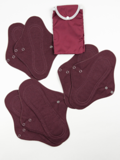Прокладки Cycle Recycle для менструации многоразовые баклажановый цвет 6 шт чехол