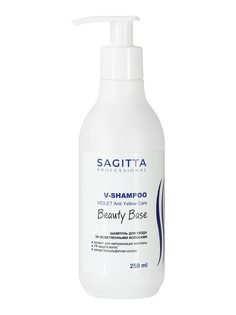 Шампунь для осветленных волос SAGITTA V-Shampoo Violet Anti yellow бессульфатный 250 мл