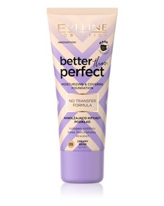 Основа тональная Eveline Cosmetics Better Than Perfect стойкая увлажняющая, тон 05, 30 мл