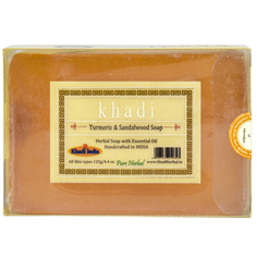 Мыло KHADI Куркума и Cандал Bath Soap Turmeric Sandalwood 125г