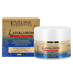 Крем для лица Eveline Biohyaluron 3xretinol system 60+ с гиалуроновой кислотой и ретинолом