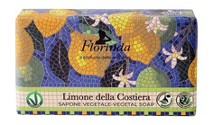 Натуральное растительное мыло с ароматом лимона Florinda Vegetal Soap Limone, 200г