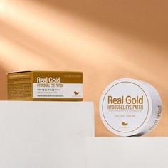 Гидрогелевые патчи антивозрастные Real Gold с золотом и пептидами, 60 шт. No Brand