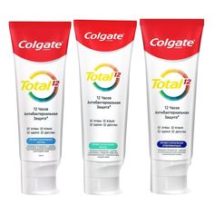 Набор зубных паст Colgate TOTAL Проф. Чистка, Проф. Чистка гель, Проф. Чистка Отбеливающая