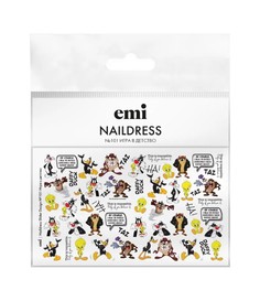 Наклейки для дизайна ногтей E.Mi №101 Игра в детство EMI