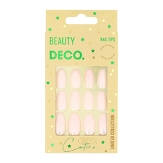 Набор накладных ногтей DECO. GREEN COUTURE pink cocktail (24 шт + клеевые стикеры 24 шт)