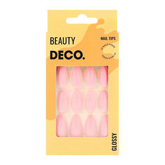 Набор накладных ногтей DECO. GLOSSY pink shine (24 шт + клеевые стикеры 24 шт)