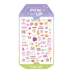 Наклейки для ногтей Pink Up Decor Spring Collection 2D переводные тон 123