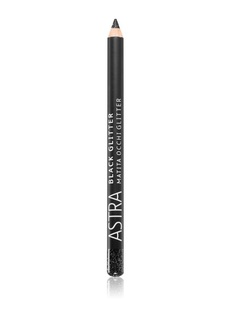 Карандаш для глаз Astra Black glitter контурный, BG, 7 г