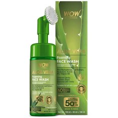 Пенка для умывания WOW Skin Science нежное очищение, с алоэ вера и щёточкой, 150 мл
