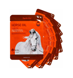 Маска для лица FarmStay Mask Sheet Horse Oil с лошадиным маслом 23 мл, 10 шт.