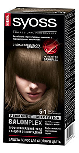 Краска для волос Syoss 5-1 Светло-каштановый 115 мл