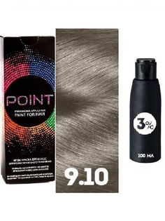 Крем-краска для волос POINT тон 9.10 100мл + 3% оксигент 100мл
