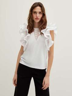 Блузка Stefanel для женщин, размер L, белый, 3545367.3545367