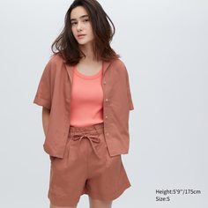 Рубашка женская UNIQLO 455752COL34 коричневая S (доставка из-за рубежа)
