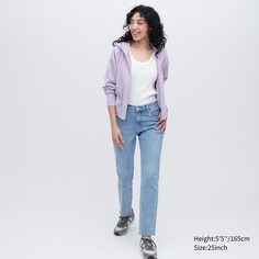 Джинсы женские UNIQLO 454358COL64 голубые 32 (доставка из-за рубежа)