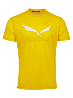 Футболка мужская Salewa Solidlogo Dry M T-Shirt желтая S