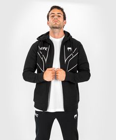 Толстовка мужская Venum UFC Venum Fight Night 2.0 Replica Mens Full Zip Hoodie черная M