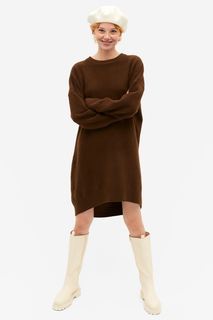 Платье женское Monki 1012209001 коричневое XL (доставка из-за рубежа)