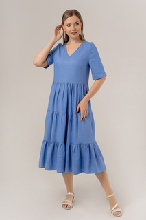 Платье женское Петербургский Швейный Дом 1471-1 голубое 46 RU