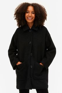 Пальто женское Monki 0871772013 черное 2XL (доставка из-за рубежа)