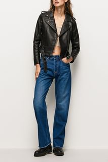 Кожаная куртка женская Pepe Jeans London PL402156 черная L