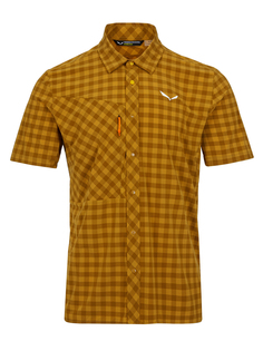 Рубашка мужская Salewa Puez Dry M S/S Shirt коричневая L