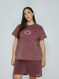 Футболка женская MAT fashion Plus size_1115 бордовая L/XL