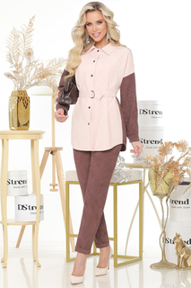 Костюм женский DSTrend На контрасте коричневый 44