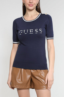 Футболка женская Guess W3GR35 Z2NQ2 синяя 2XL