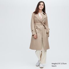 Тренч женский UNIQLO 456071COL31 бежевый XS (доставка из-за рубежа)