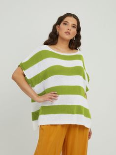Джемпер женский MAT fashion Plus size_50290 зеленый S/M
