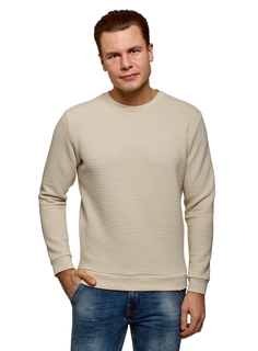 Свитшот мужской oodji 5B113004M бежевый S