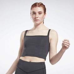 Топ Reebok для женщин, black, S, GU5833