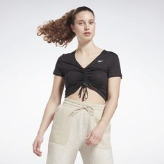 Топ Reebok для женщин, black, S, GR9429