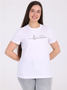 Футболка женская Апрель 1ЖДФК3296001 белая 120/164