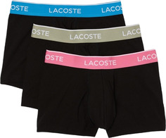 Комплект трусов мужских Lacoste Boxers (3P) черных M