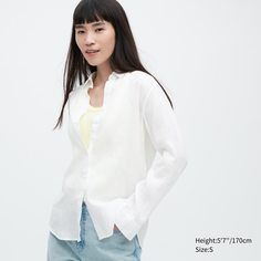 Рубашка женская UNIQLO 455749COL00 белая M (доставка из-за рубежа)