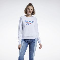 Толстовка Reebok для женщин, FT6225, Whtmel, размер 2XS