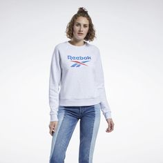 Толстовка Reebok для женщин, FT6225, Whtmel, размер 2XS