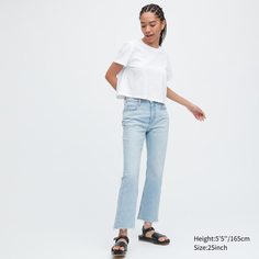 Джинсы женские UNIQLO 458190COL62 голубые 23 (доставка из-за рубежа)