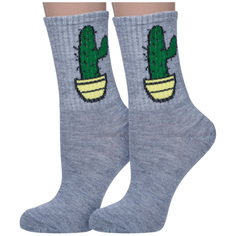 Комплект носков унисекс Hobby Line 2-801У серых 36-40