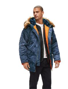 Парка мужская Alpha Industries N3B голубая L