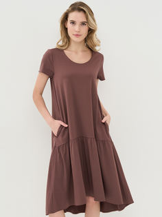Платье женское VAY 5231-3728 коричневое 48 RU
